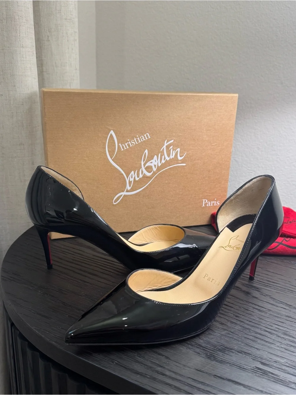 Christian Louboutin Iriza 70 Pumps Patent Black 39.5 - Picture 4 of 9